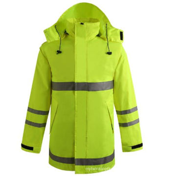 Parka Hiviz haute visibilité imperméable veste d&#39;hiver (msj1015)